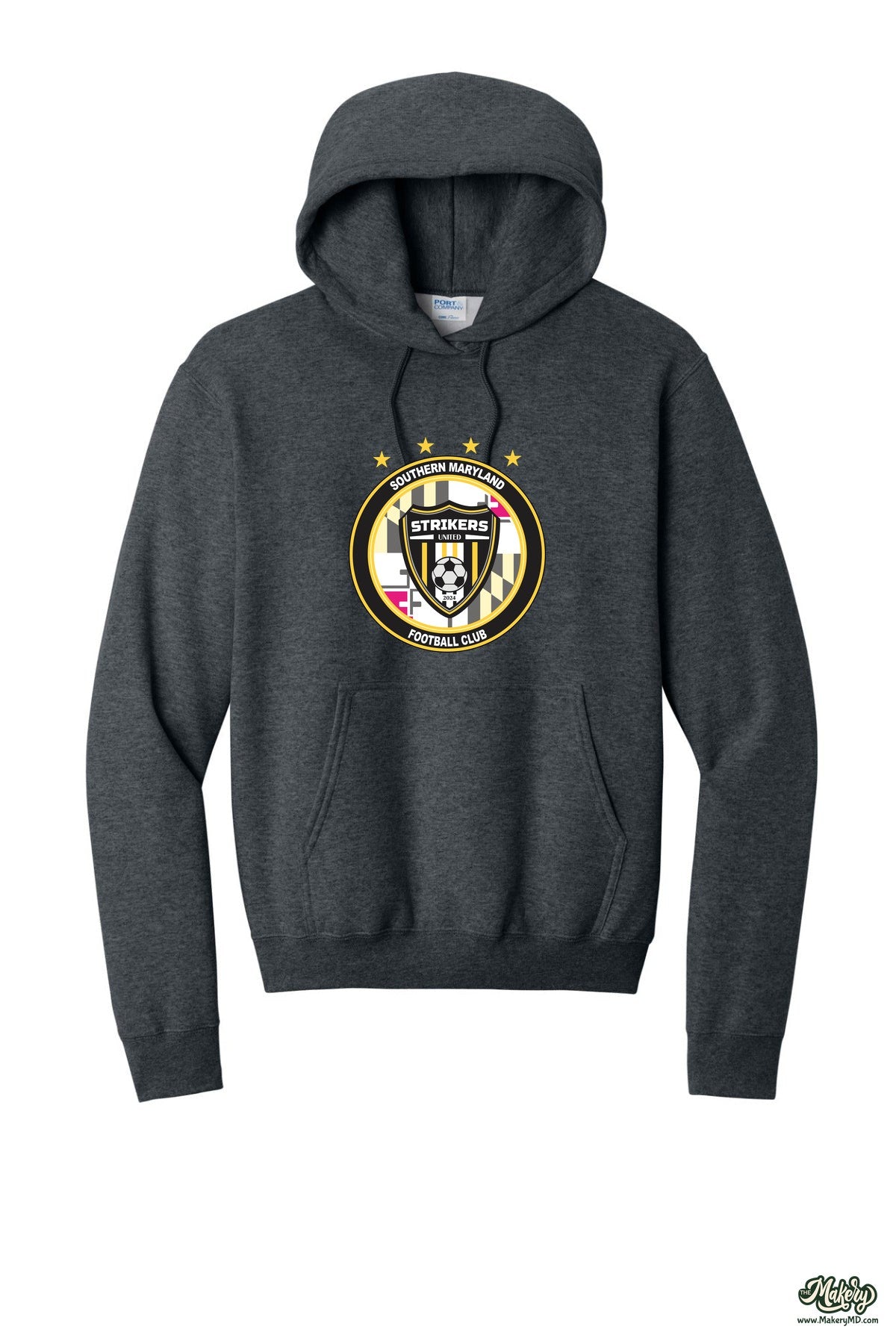 Hoodie / Dark Heather Grey / front