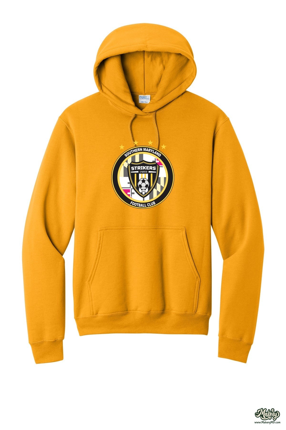 Hoodie / Gold / front