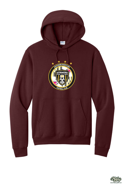 Hoodie / Maroon / front
