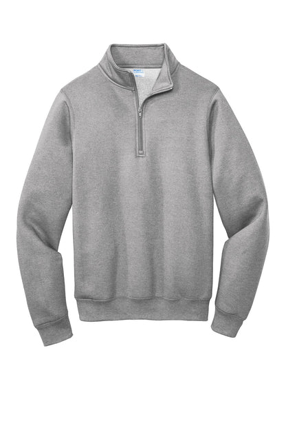 Port & Co Core Fleece 1/4-Zip Pullover Sweatshirt. PC78Q (Choose Your Design)
