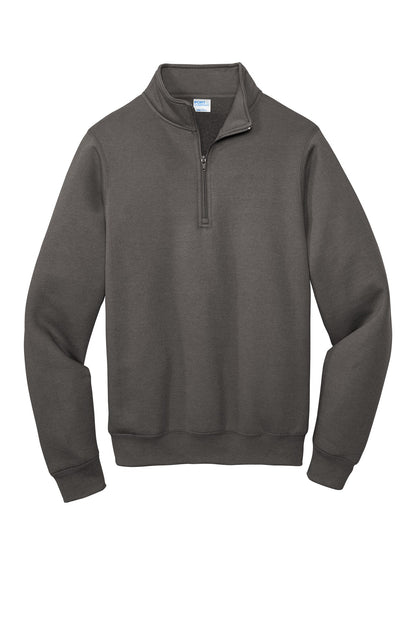 Port & Co Core Fleece 1/4-Zip Pullover Sweatshirt. PC78Q (Choose Your Design)