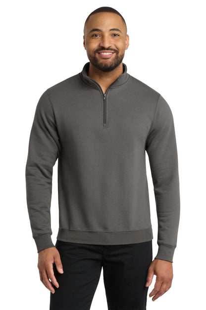 Port & Co Core Fleece 1/4-Zip Pullover Sweatshirt. PC78Q (Choose Your Design)
