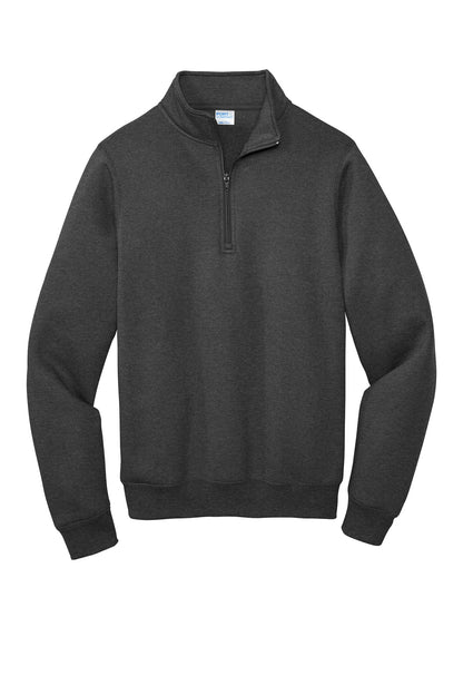 Port & Co Core Fleece 1/4-Zip Pullover Sweatshirt. PC78Q (Choose Your Design)