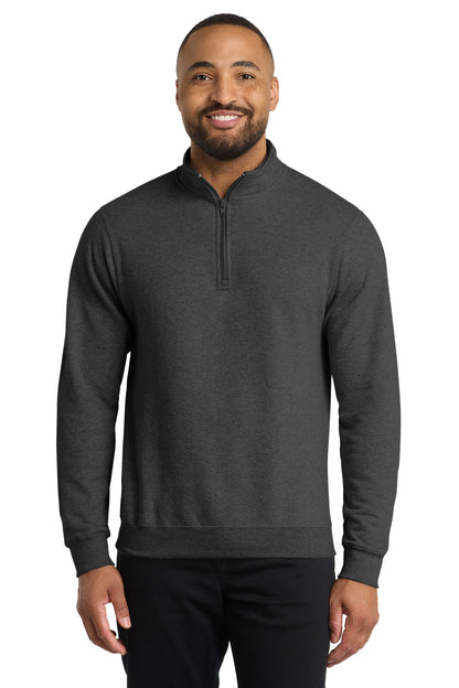Port & Co Core Fleece 1/4-Zip Pullover Sweatshirt. PC78Q (Choose Your Design)