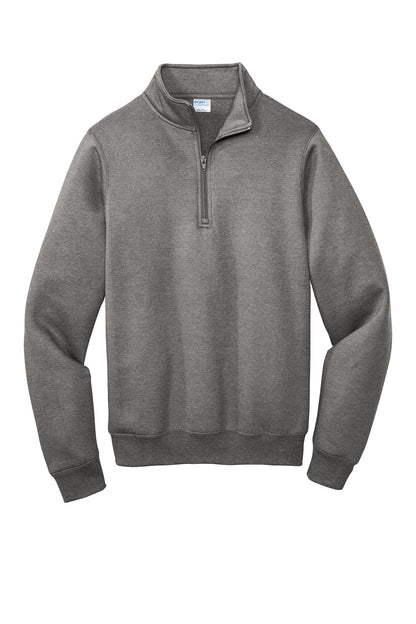 Port & Co Core Fleece 1/4-Zip Pullover Sweatshirt. PC78Q (Choose Your Design)