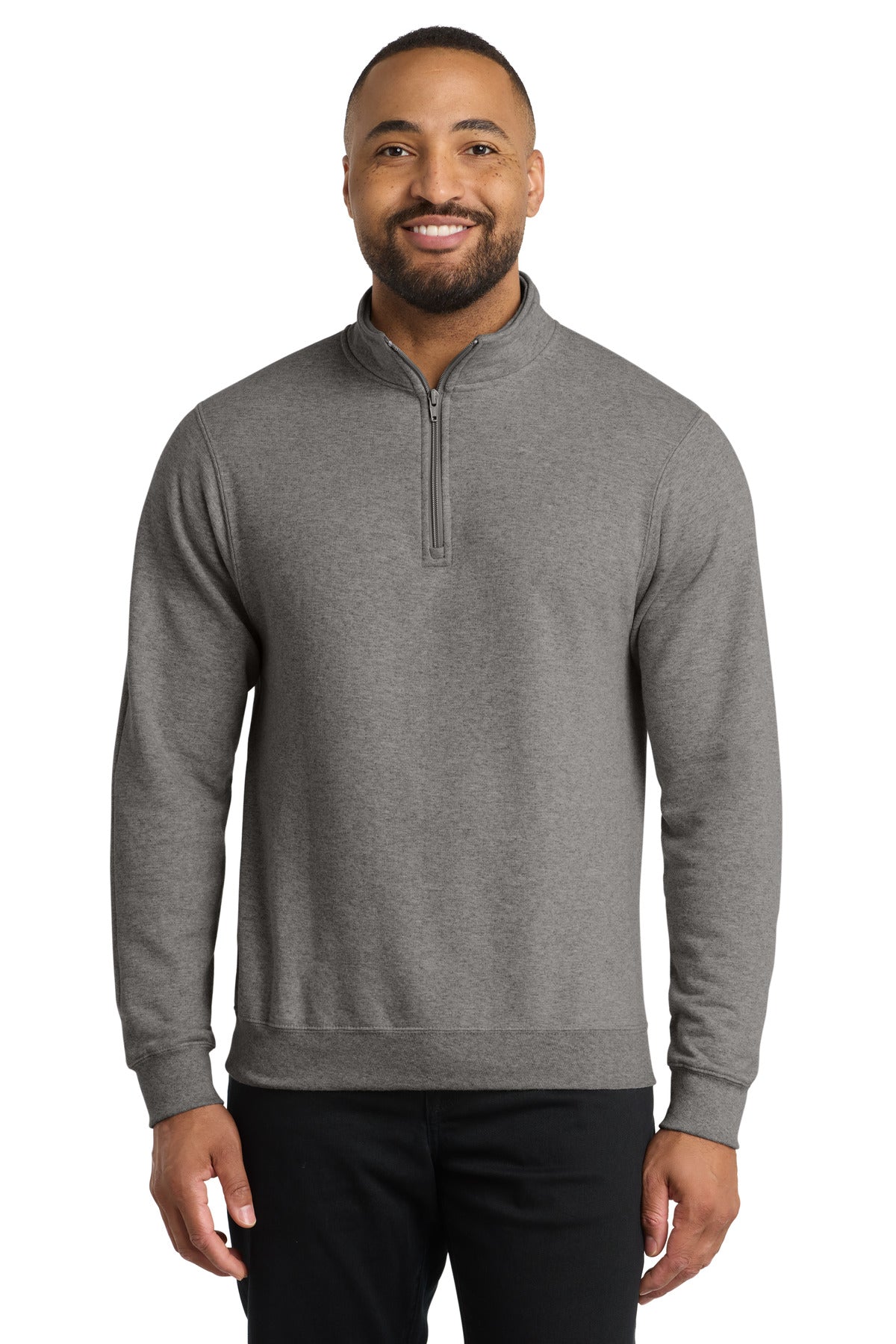 Port & Co Core Fleece 1/4-Zip Pullover Sweatshirt. PC78Q (Choose Your Design)