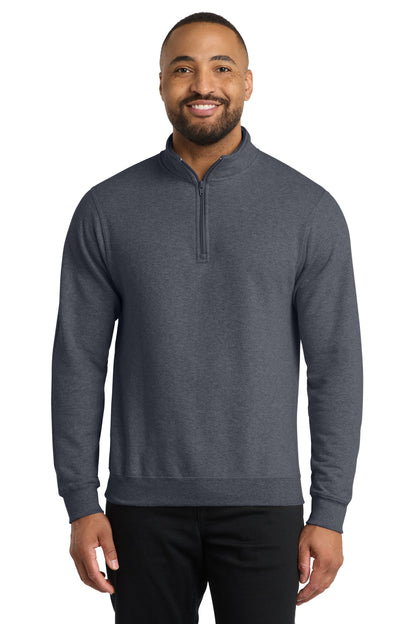 Port & Co Core Fleece 1/4-Zip Pullover Sweatshirt. PC78Q (Choose Your Design)