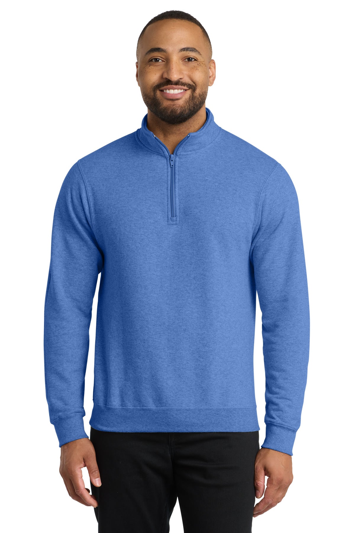 Port & Co Core Fleece 1/4-Zip Pullover Sweatshirt. PC78Q (Choose Your Design)