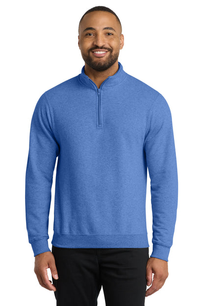 Port & Co Core Fleece 1/4-Zip Pullover Sweatshirt. PC78Q (Choose Your Design)