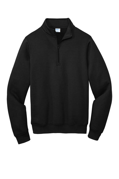 Port & Co Core Fleece 1/4-Zip Pullover Sweatshirt. PC78Q (Choose Your Design)