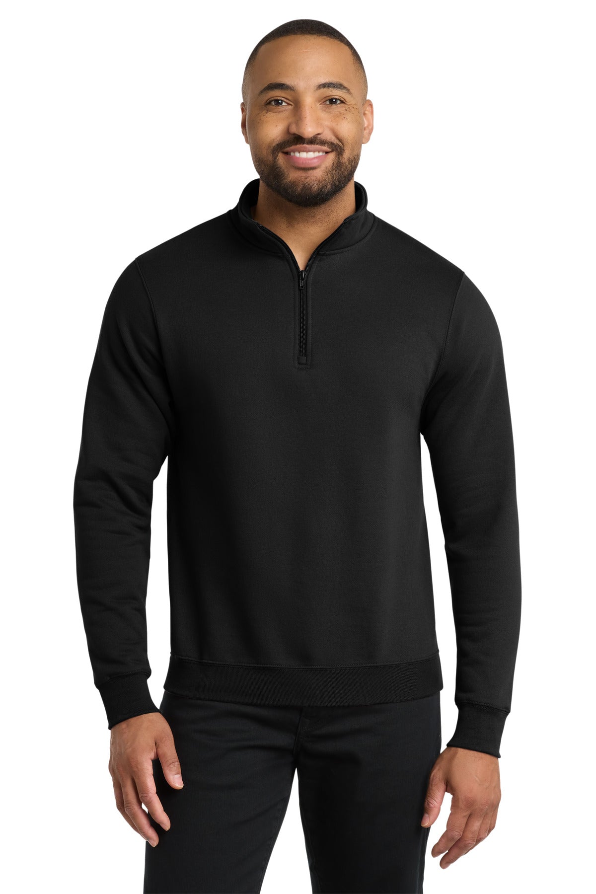 Port & Co Core Fleece 1/4-Zip Pullover Sweatshirt. PC78Q (Choose Your Design)