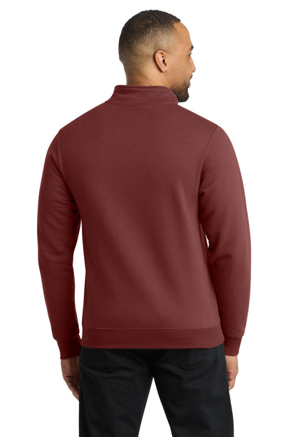 Port & Co Core Fleece 1/4-Zip Pullover Sweatshirt. PC78Q (Choose Your Design)