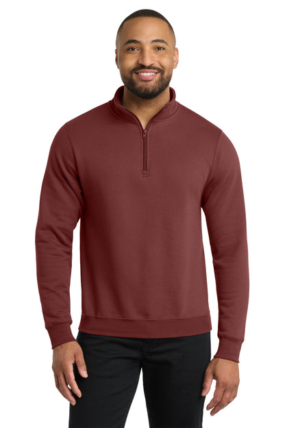 Port & Co Core Fleece 1/4-Zip Pullover Sweatshirt. PC78Q (Choose Your Design)