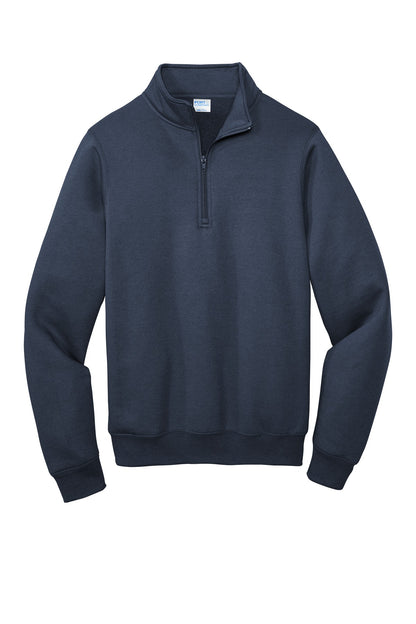 Port & Co Core Fleece 1/4-Zip Pullover Sweatshirt. PC78Q (Choose Your Design)