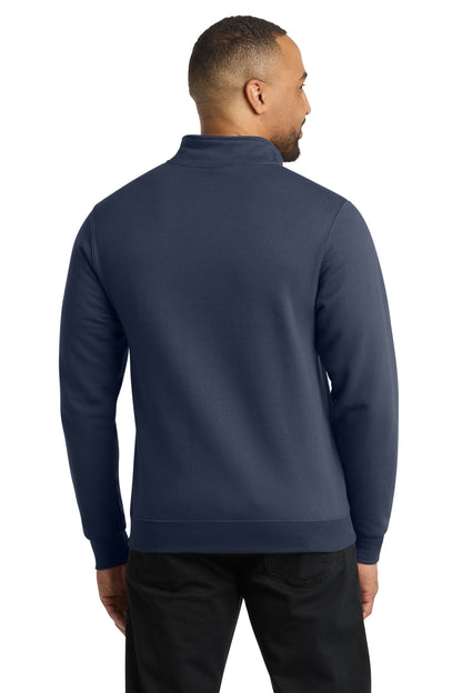 Port & Co Core Fleece 1/4-Zip Pullover Sweatshirt. PC78Q (Choose Your Design)