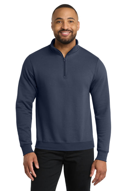 Port & Co Core Fleece 1/4-Zip Pullover Sweatshirt. PC78Q (Choose Your Design)