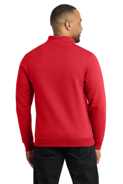 Port & Co Core Fleece 1/4-Zip Pullover Sweatshirt. PC78Q (Choose Your Design)