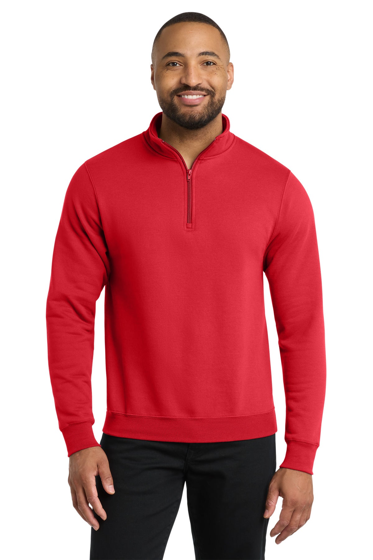 Port & Co Core Fleece 1/4-Zip Pullover Sweatshirt. PC78Q (Choose Your Design)