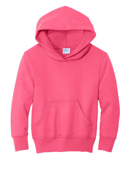 Port & Co Youth Core Fleece Pullover Hooded Sweatshirt. PC78YH (Choose Your Design)