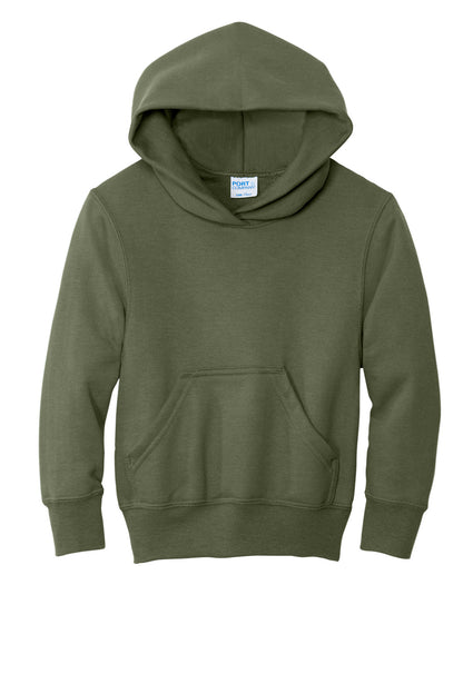 Port & Co Youth Core Fleece Pullover Hooded Sweatshirt. PC78YH (Choose Your Design)