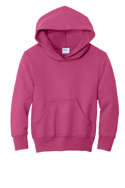 Port & Co Youth Core Fleece Pullover Hooded Sweatshirt. PC78YH (Choose Your Design)