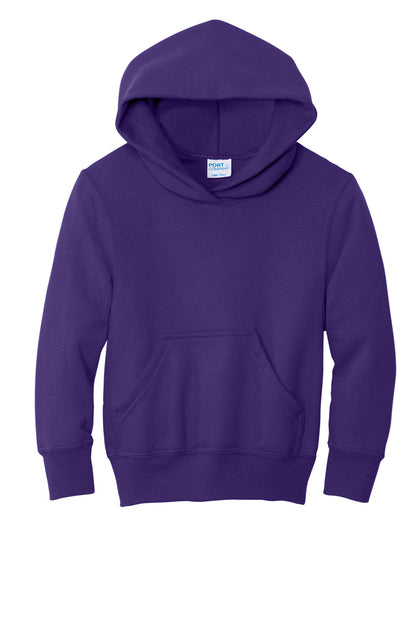 Port & Co Youth Core Fleece Pullover Hooded Sweatshirt. PC78YH (Choose Your Design)