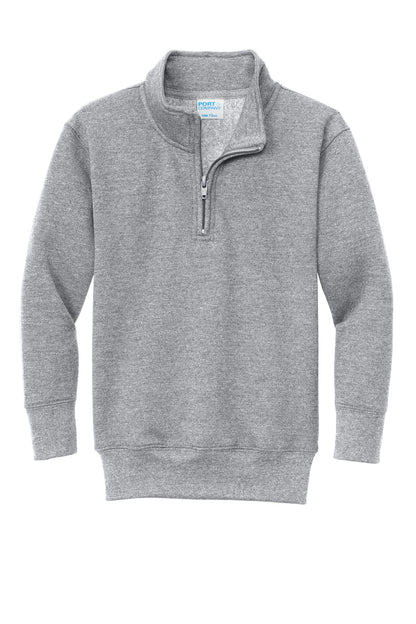Port & Co Youth Core Fleece 1/4-Zip Pullover Sweatshirt. PC78YQ (Choose Your Design)