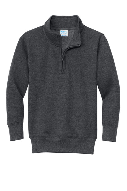 Port & Co Youth Core Fleece 1/4-Zip Pullover Sweatshirt. PC78YQ (Choose Your Design)