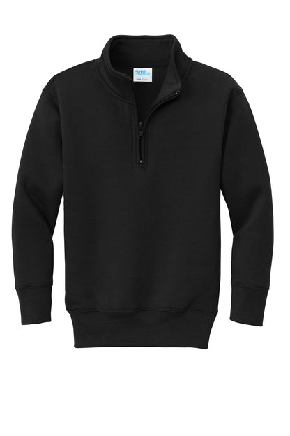 Port & Co Youth Core Fleece 1/4-Zip Pullover Sweatshirt. PC78YQ (Choose Your Design)
