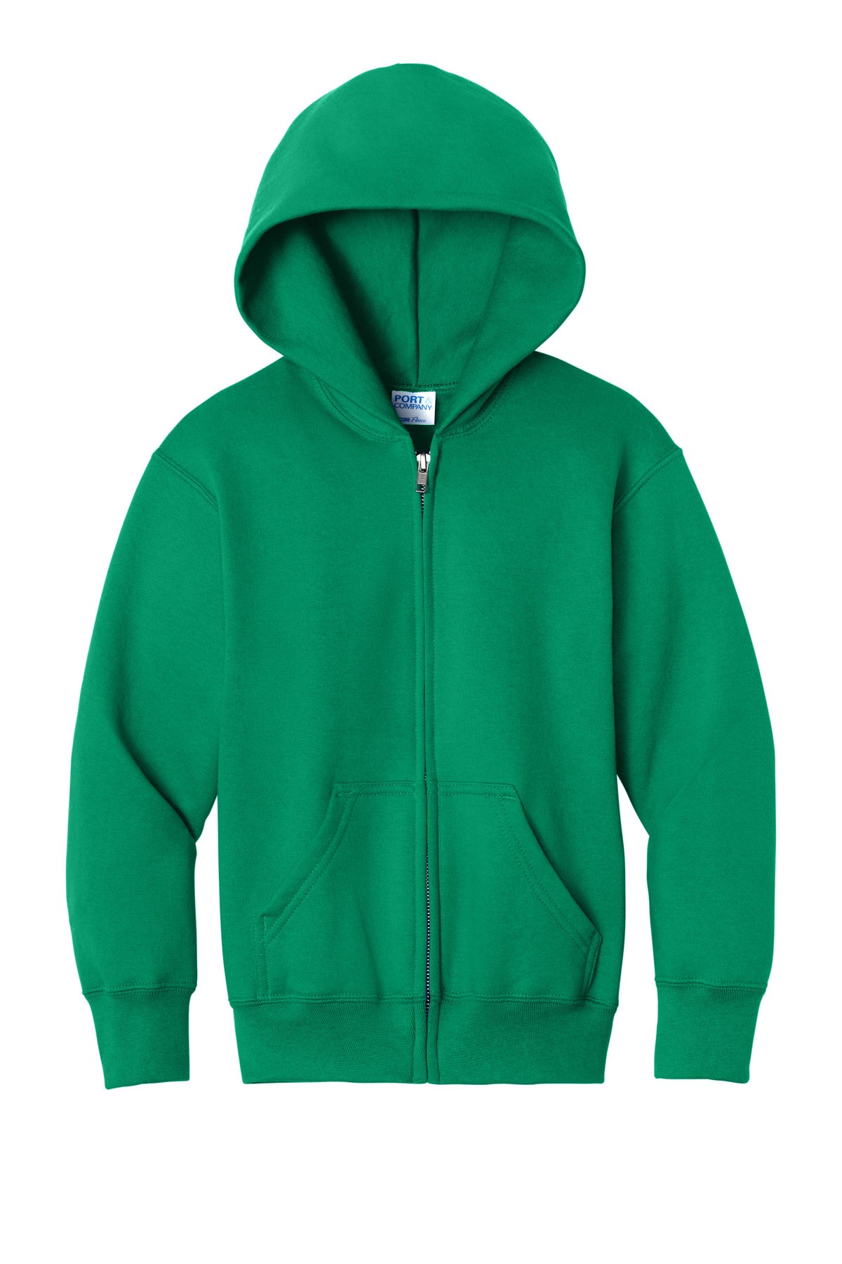 Port & Co Youth Core Fleece Full-Zip Hooded Sweatshirt. PC78YZH (Choose Your Design)
