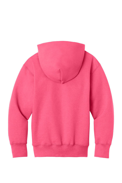 Port & Co Youth Core Fleece Full-Zip Hooded Sweatshirt. PC78YZH (Choose Your Design)