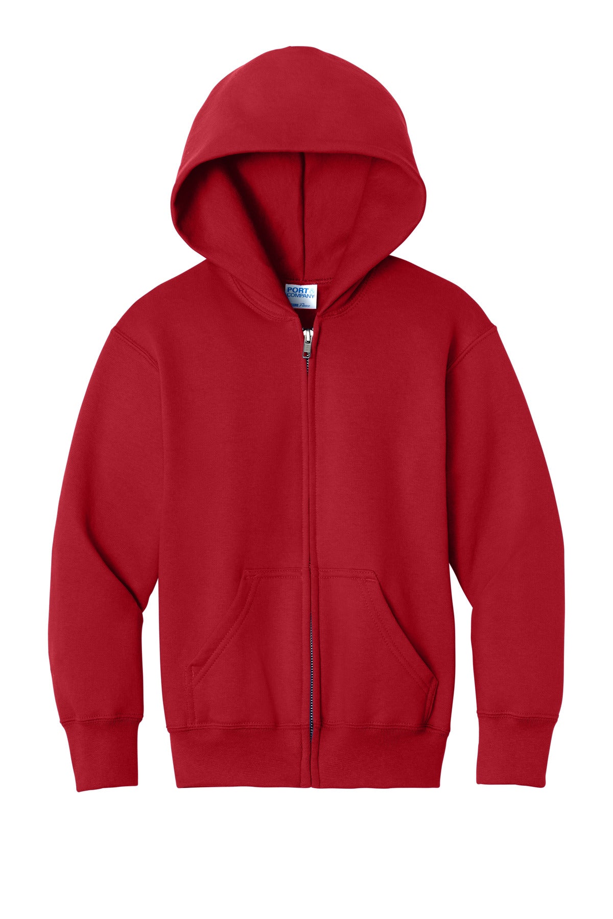 Zip Hoodie / Red / front