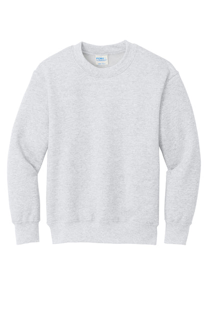 Port & Co Youth Core Fleece Crewneck Sweatshirt. PC78Y (Choose Your Design)
