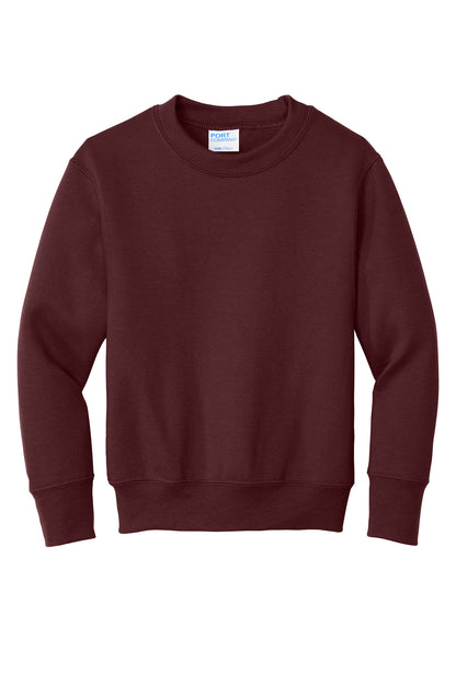 Port & Co Youth Core Fleece Crewneck Sweatshirt. PC78Y (Choose Your Design)