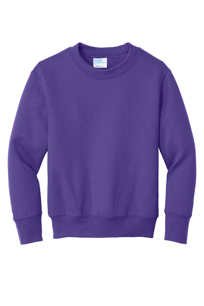 Port & Co Youth Core Fleece Crewneck Sweatshirt. PC78Y (Choose Your Design)
