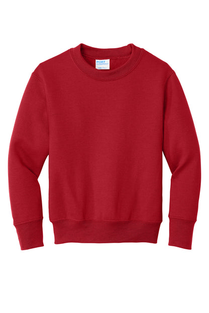 Port & Co Youth Core Fleece Crewneck Sweatshirt. PC78Y (Choose Your Design)