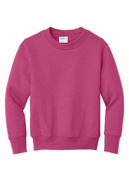 Port & Co Youth Core Fleece Crewneck Sweatshirt. PC78Y (Choose Your Design)