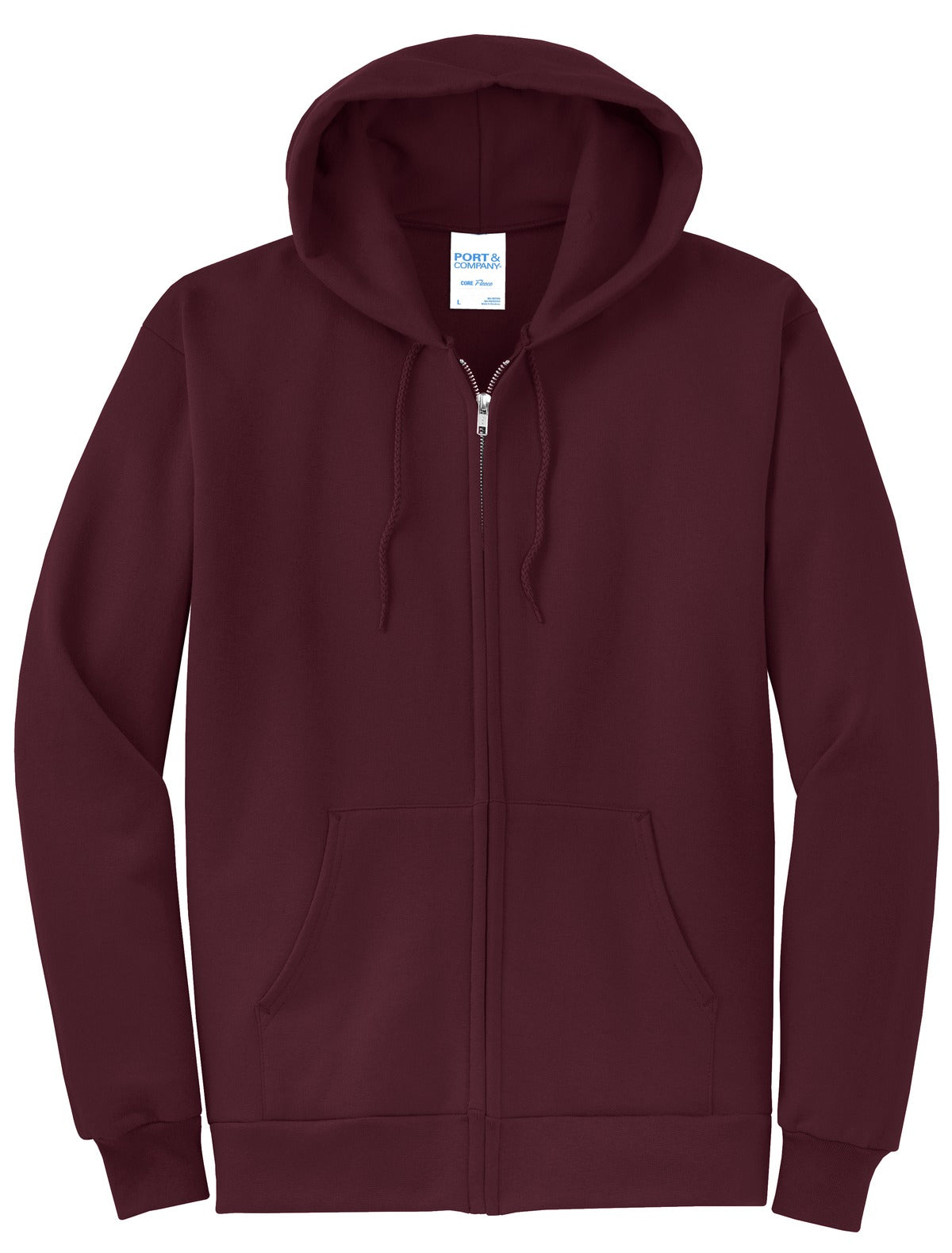 Port & Co Core Fleece Full-Zip Hooded Sweatshirt. PC78ZH (Choose Your Design)