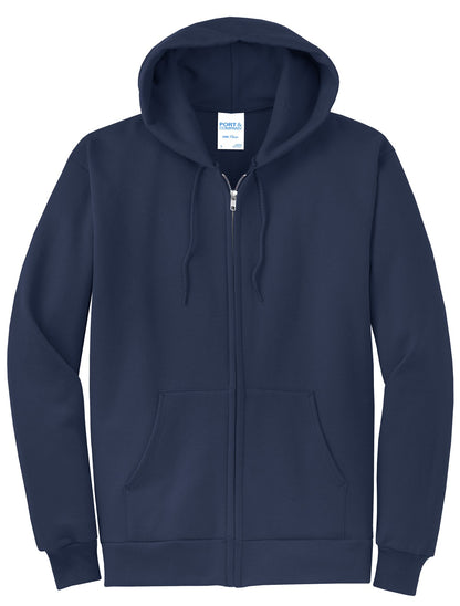 Port & Co Core Fleece Full-Zip Hooded Sweatshirt. PC78ZH (Choose Your Design)