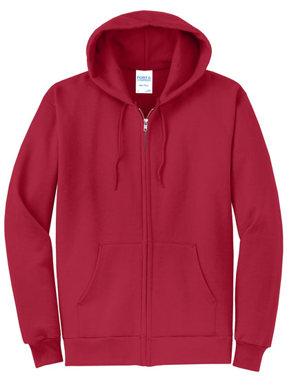Port & Co Core Fleece Full-Zip Hooded Sweatshirt. PC78ZH (Choose Your Design)