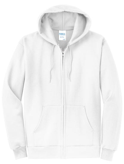 Port & Co Core Fleece Full-Zip Hooded Sweatshirt. PC78ZH (Choose Your Design)