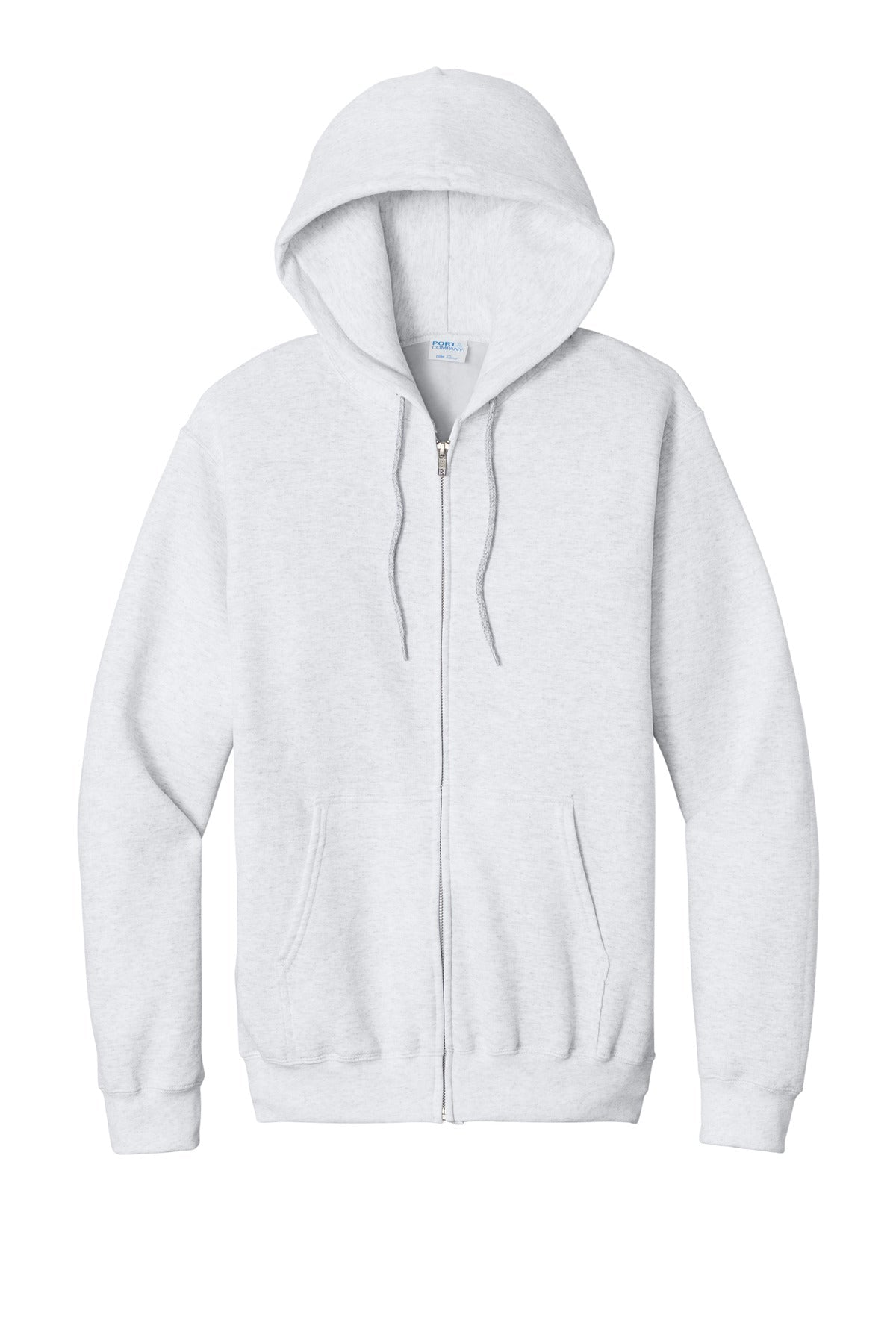 Zip Hoodie / Ash / front
