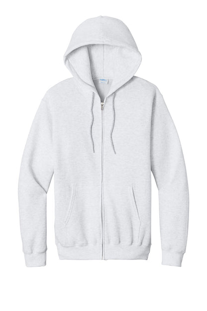 Zip Hoodie / Ash / front