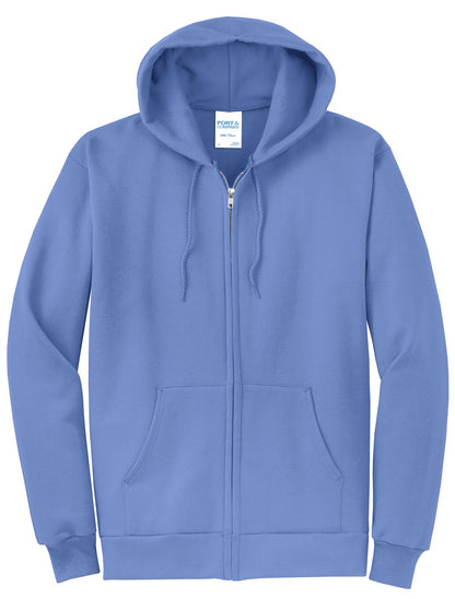 Port & Co Core Fleece Full-Zip Hooded Sweatshirt. PC78ZH (Choose Your Design)