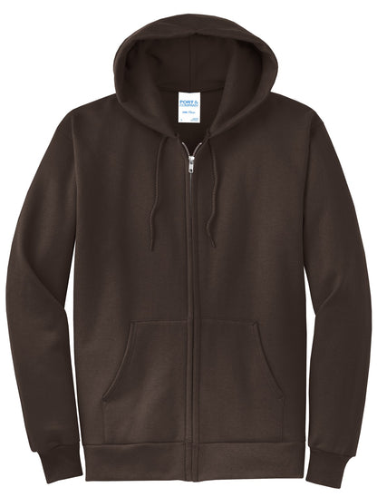 Port & Co Core Fleece Full-Zip Hooded Sweatshirt. PC78ZH (Choose Your Design)