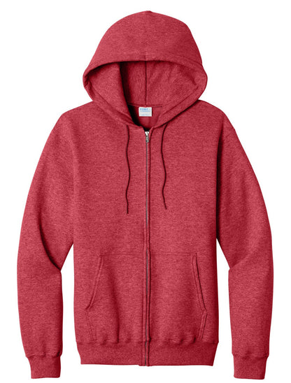 Port & Co Core Fleece Full-Zip Hooded Sweatshirt. PC78ZH (Choose Your Design)