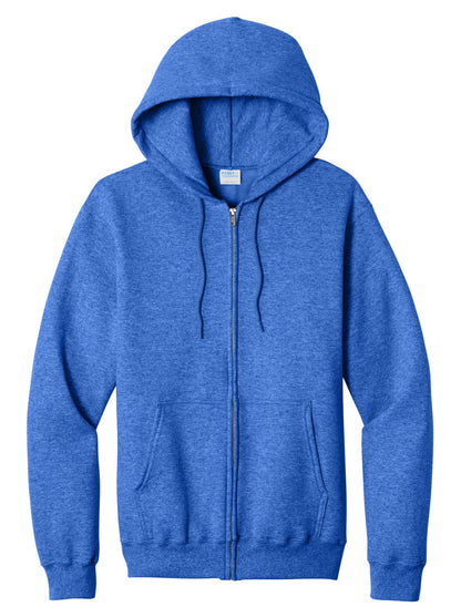 Port & Co Core Fleece Full-Zip Hooded Sweatshirt. PC78ZH (Choose Your Design)