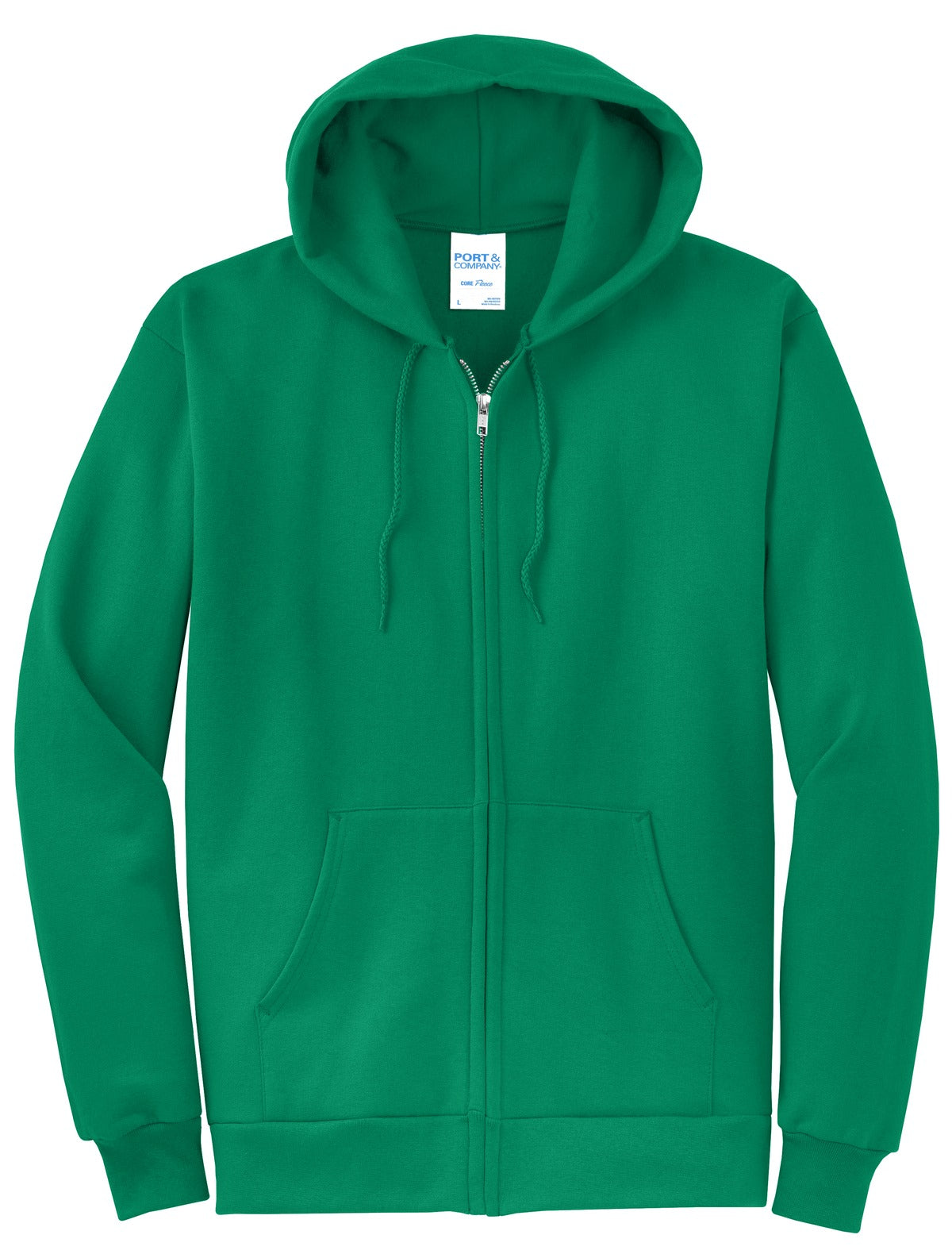 Port & Co Core Fleece Full-Zip Hooded Sweatshirt. PC78ZH (Choose Your Design)