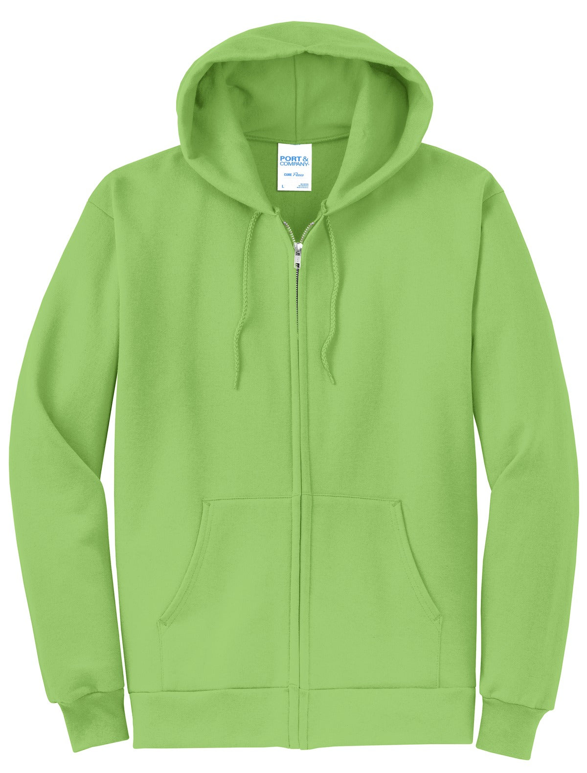 Port & Co Core Fleece Full-Zip Hooded Sweatshirt. PC78ZH (Choose Your Design)