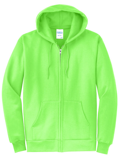 Port & Co Core Fleece Full-Zip Hooded Sweatshirt. PC78ZH (Choose Your Design)